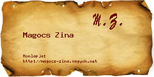 Magocs Zina névjegykártya
